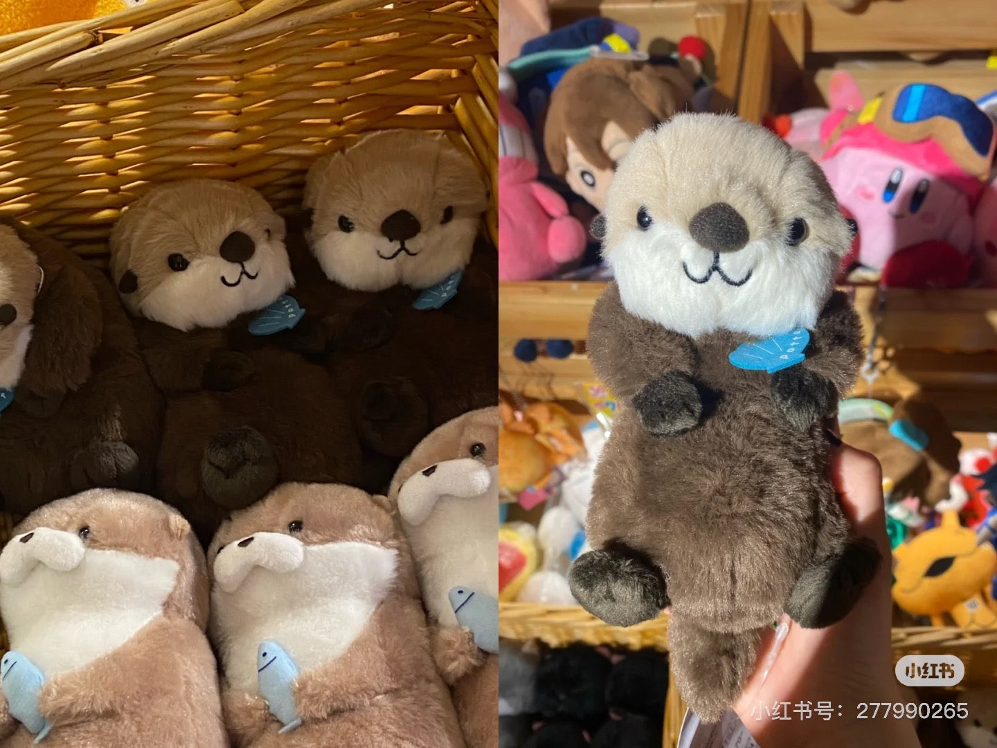 potte｜Animal motif stuffed sea otter Plush Dolls/PlushToy｜W9 x H9 x D16cm approx.
