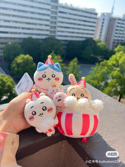 【限购1】Chiikawa 吉伊卡哇｜Rando UkikiMascot游乐园系列毛绒玩偶挂件/包挂｜约H115×W105×D50mm