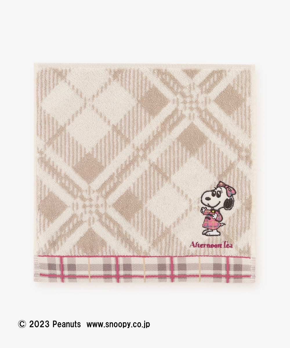 Snoopy｜Afternoon Tea英伦风限定超精美刺绣手帕/小方巾｜縦25.5cm/横25.5cm