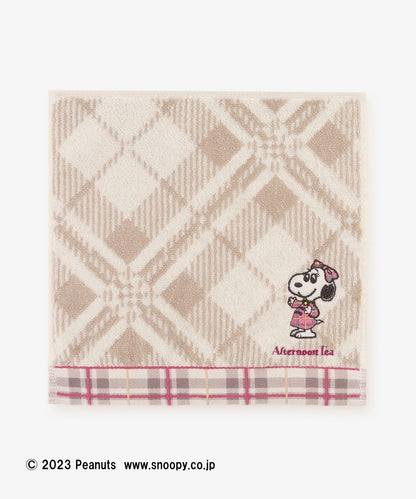 Snoopy｜Afternoon Tea英伦风限定超精美刺绣手帕/小方巾｜縦25.5cm/横25.5cm