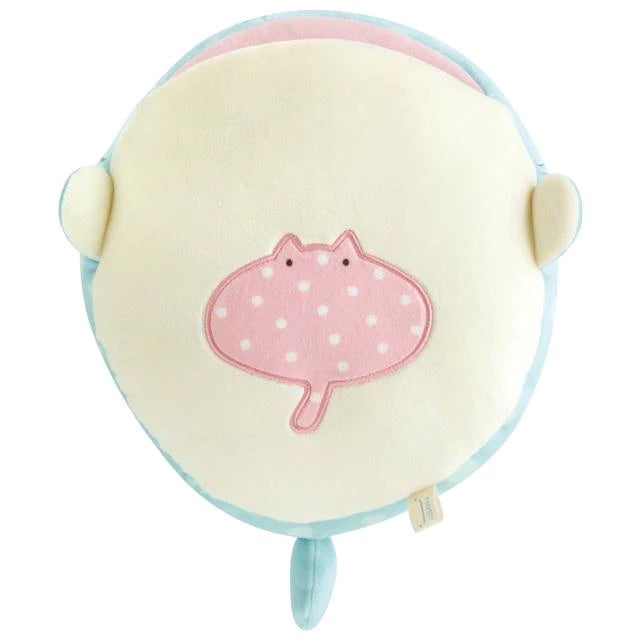 Jinbesan鲸鱼｜可爱笑脸大嘴mochi鲸鱼玩偶/公仔/抱枕/嘴里可以放小玩偶｜约H145 x W200 x D330mm