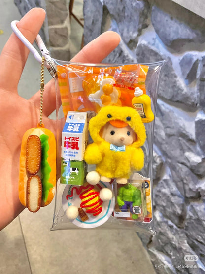 SylvanianFamilies森贝儿家族｜Baby Trio Mascot Costume动物睡衣变装三小只站宝套组