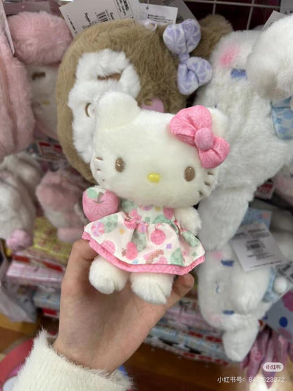 Sanrio三丽鸥｜Mascot Keychain粉彩碎花毛绒玩偶挂件/包挂｜约幅9.5×奥行7×高さ13cm
