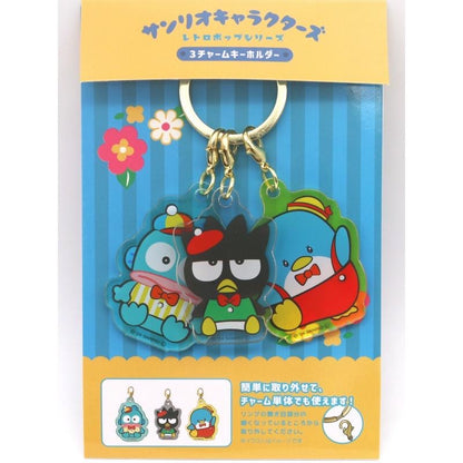 Sanrio｜亚克力角色三连钥匙扣/钥匙圈