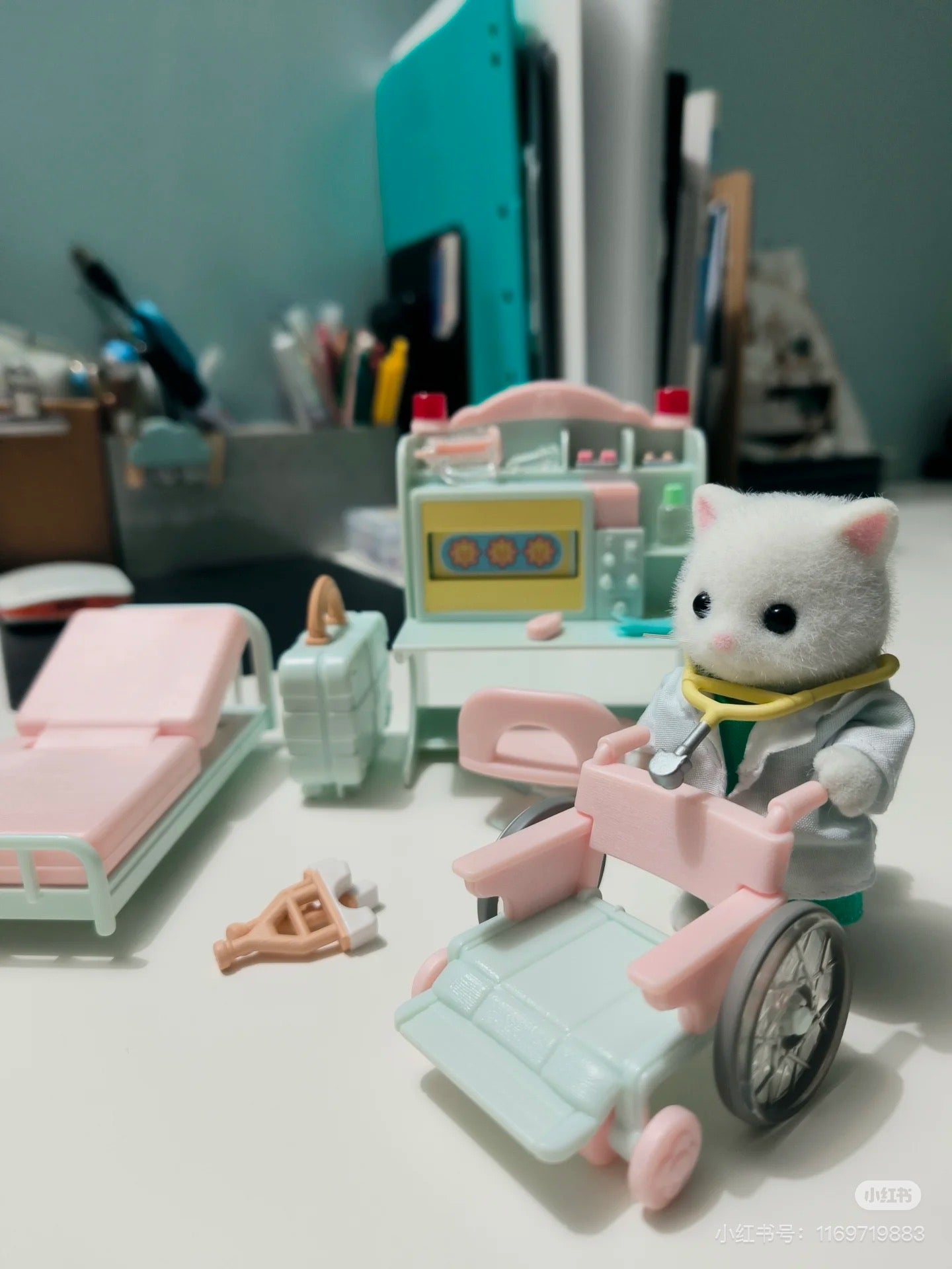 SylvanianFamilies森贝儿家族｜Village Doctor Starter Set-Persian Cat波斯猫乡村医生入门套组/玩具/过家家5705