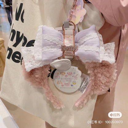 Disney SH｜春日达菲和朋友们系列雪莉玫/玫玫淡紫色蕾丝蝴蝶结发箍