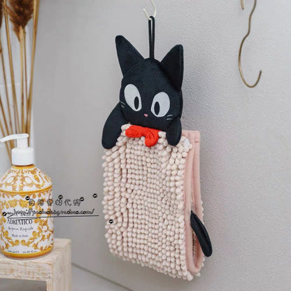 My neighbor totoro｜Fluffy Hand Towel吉卜力宫崎骏卡通角色可悬挂吸水速干超细纤维刺绣擦手巾｜约W16 x H34 x D4 cm
