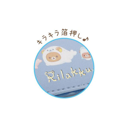 Rilakkuma轻松熊｜治愈海洋系列金刻皮质感卡包/内里好多海洋轻松熊｜约80×115mm