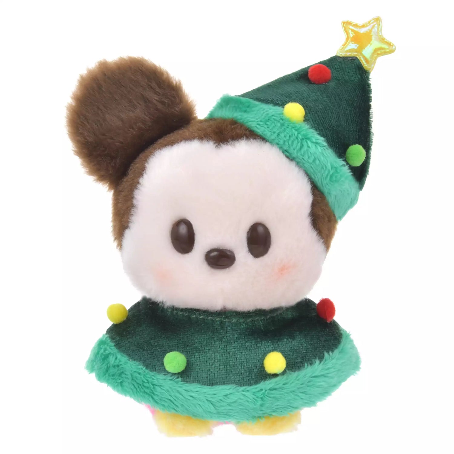 Disney迪士尼｜Christmas Mickey/Minnie Mouse Plush Toy Japan Christmas 2024东迪冬日圣诞限定系列豆豆眼米奇/米妮毛绒玩偶｜约13.5×10×7.5cm