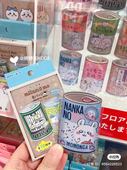 Chiikawa 吉伊卡哇｜易拉罐铁质感徽章/吧唧/冰箱贴盲盒/全12种｜1枚入