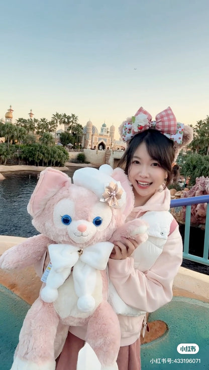 【还有补货】Disney迪士尼｜东迪冬日圣诞限定蝴蝶结贝雷帽LinaBell玲娜贝儿大型毛绒玩偶/公仔/m贝｜全长约65cm，座高48cm