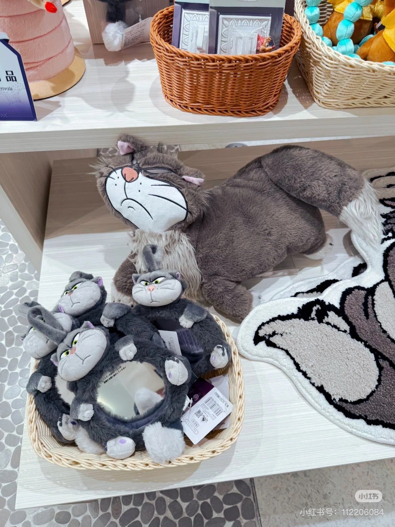 Disney迪士尼｜Lucifer Interior Animal Cushion东迪《灰姑娘》的朋友路西法毛绒玩偶抱枕/公仔/靠垫｜约Length 47×Width 58×Thickness 14(cm)