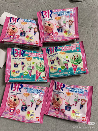 BANDAI万代｜Candy [Baskin Robbins 31 Ice Cream] Mascot Gummy Collection芭斯罗缤BR冰激淋软糖食玩盲盒/还有冰激凌挂链/全8种｜1枚入