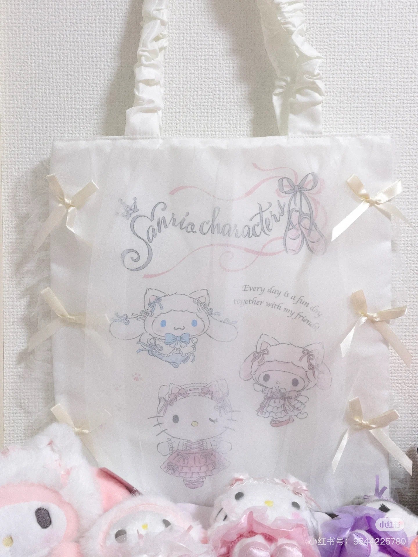 Sanrio｜White Cat Ballerina tote bag