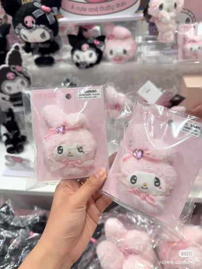 Sanrio｜Kuromi &amp; My Melody : Melousa Romiusa  Face-shaped Hair Clip｜6.8×2.5×9cm approx.