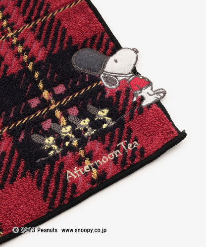 Snoopy｜Afternoon Tea英伦风限定超精美刺绣手帕/小方巾｜縦25.5cm/横25.5cm