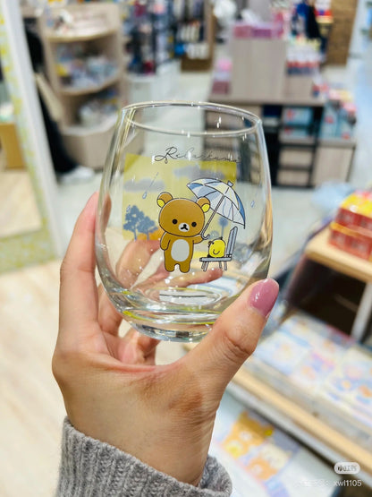 Rilakkuma｜Rainy Day to Sunny Swaying Glass Tumbler｜95×Φ80mm approx.
