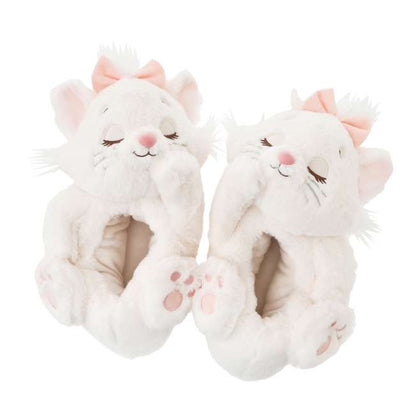 Disney ｜ Plush Slippers - Marie / Sleeping Interior Animal东迪甜美玛丽猫保暖拖鞋｜约23-25