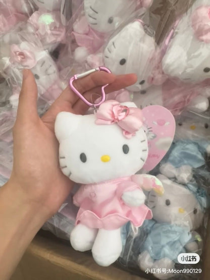 HelloKitty｜Sanrio Angel Mascot Holder /Plush Keychain｜107×80×75mm approx.