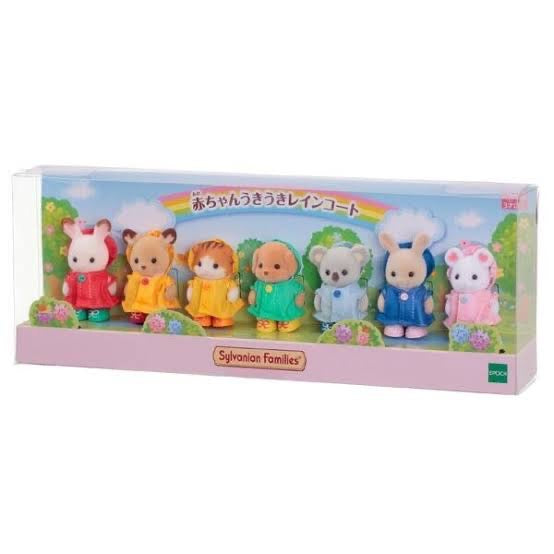 【Elizabeth available, limit 1】 SylvanianFamilies｜Baby Happy Raincoat Pretend Play Doll Set EPOCH Japan