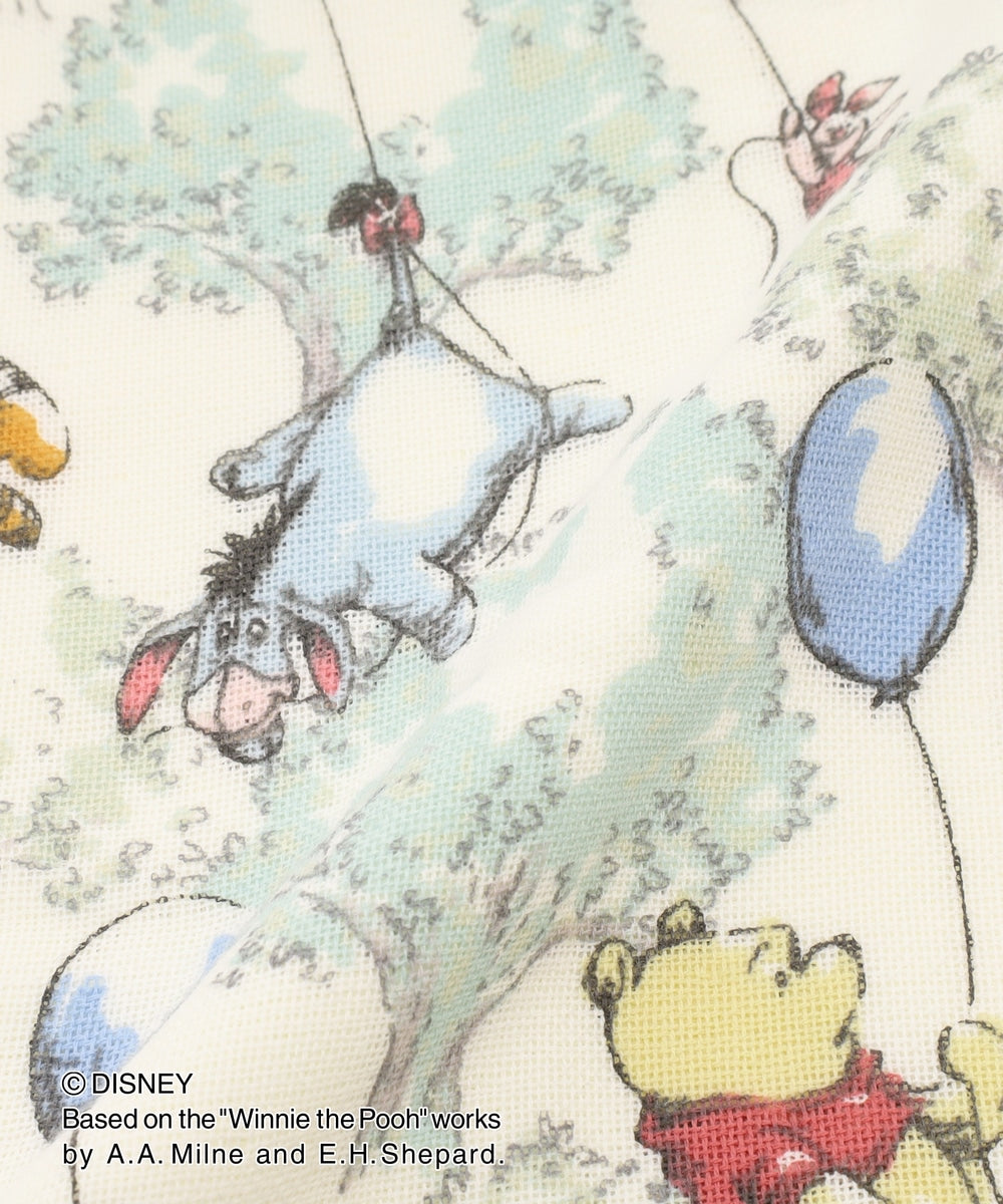 Disney｜噗噗小熊维尼Afternoon Tea联名限气球系列网纱感棉柔小方巾/小毛巾/手帕｜	縦25cm/横25cm