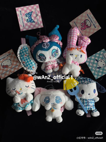 【limit 1】Sanrio三丽鸥｜Mascot Keychain插画家联名毛绒玩偶挂件/包挂｜约15 x 13 cm