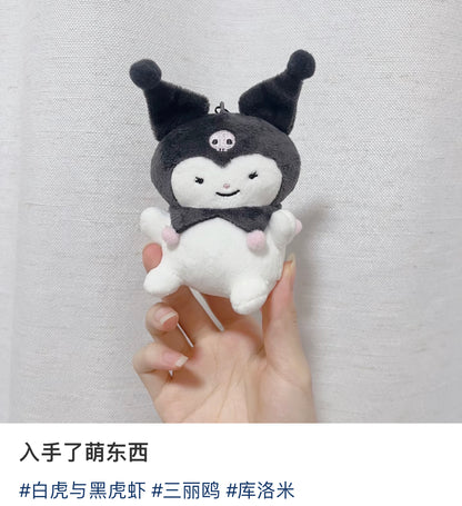Sanrio｜White Tiger and Black Tiger Prawn Character Mascot Holder /Plush Keychain｜H95 x W85 x D60mm approx.
