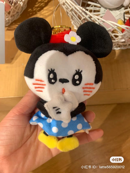Disney｜限定呆萌扁扁傻子系列/二傻系列/铁憨憨/毛绒挂件/包挂｜约高さ10.3×幅8×奥行き5.4(cm)