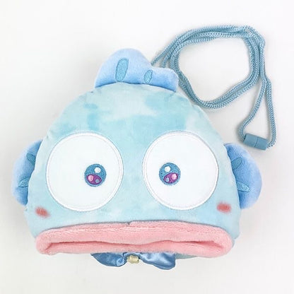 Sanrio｜炫彩星空眼毛绒丑鱼大头斜背包/口金包｜约H14.5×W20×D6（cm）