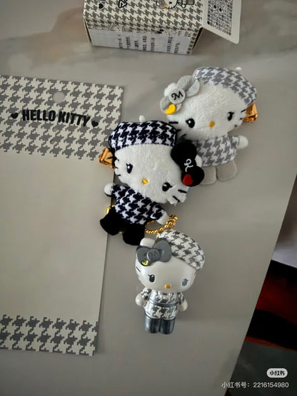 Hello Kitty｜Monochrome Girly Twin Coordinate Mascot Holder /Plush Keychain｜11×7×18cm approx.