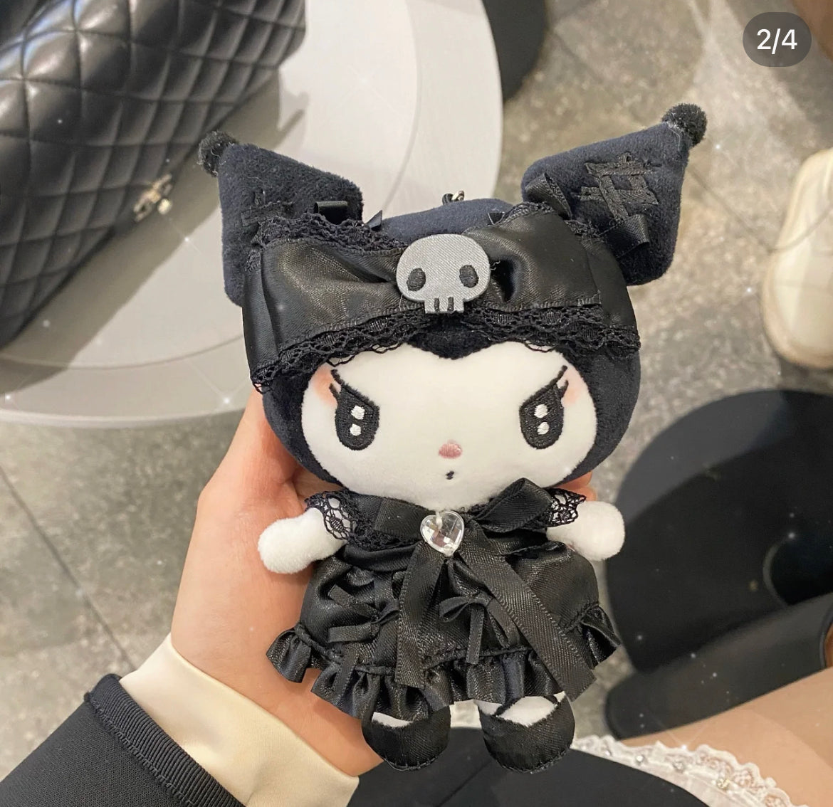 Sanrio｜My Melody &amp; Kuromi Mascot Pouch Keychain｜5.0 x 10.0 x 14.0cm approx.
