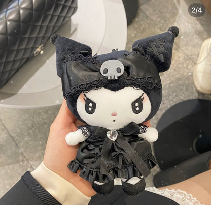 Sanrio｜My Melody &amp; Kuromi Mascot Pouch Keychain｜5.0 x 10.0 x 14.0cm approx.