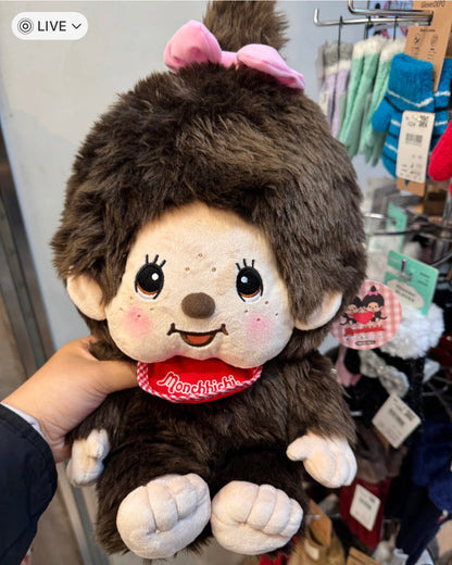 Monchhichi｜Plush Backpack - Monchhichi-chan Girl｜H32×W22×D34cm approx.