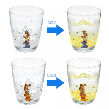 Disney｜超值换购价！Winnie the pooh小熊维尼限定变色耐热60度玻璃对杯套装/礼盒装送礼也赞｜1套2个