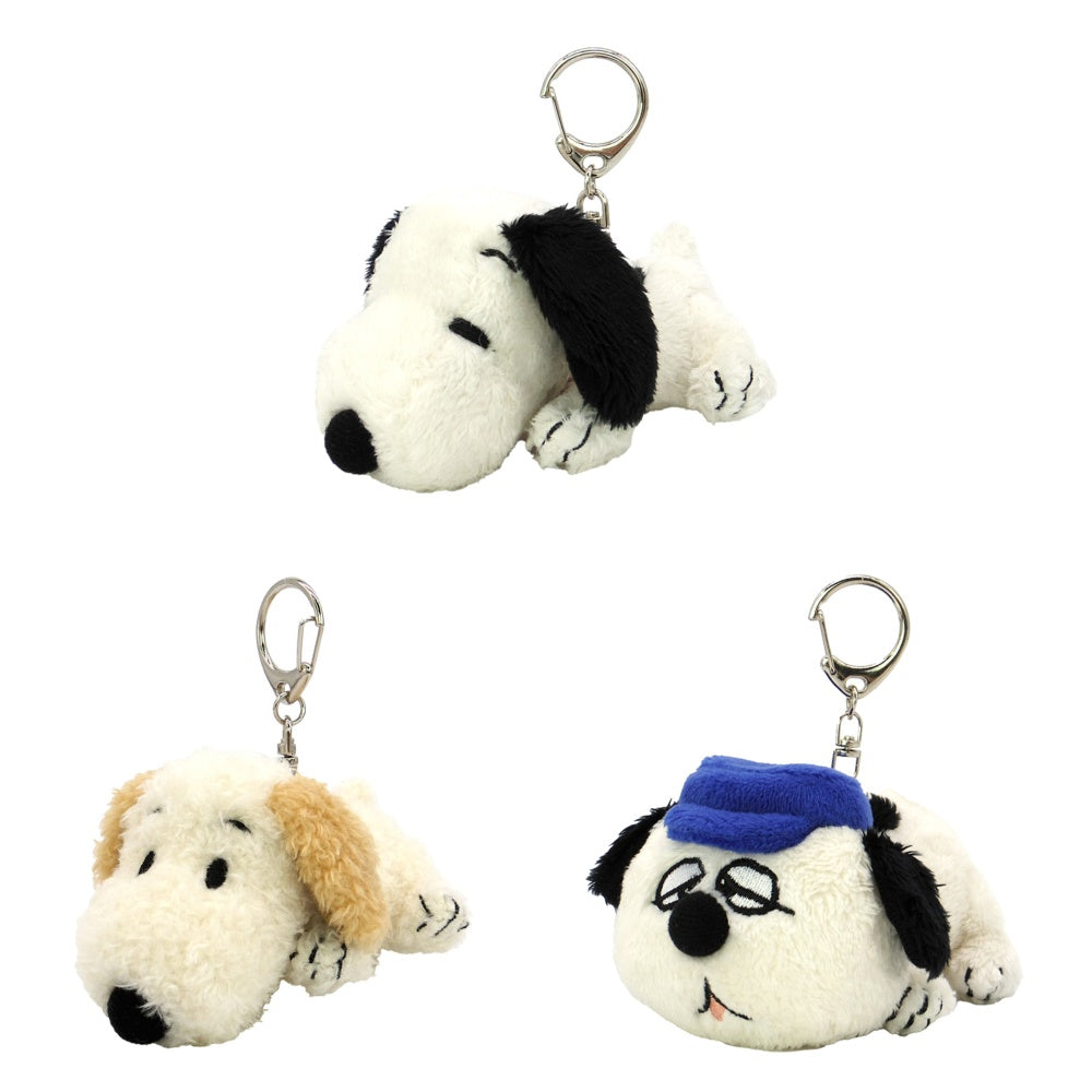 Snoopy史努比｜Mascot Keychain趴趴毛绒玩偶钥匙扣挂件/包挂｜约幅8cm/奥行12cm/高さ6cm