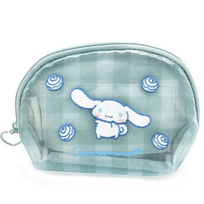 Sanrio｜半透明纱网防水收纳包/化妆包/内有夹层/背后可放纸巾｜約H105×W145×D35mm