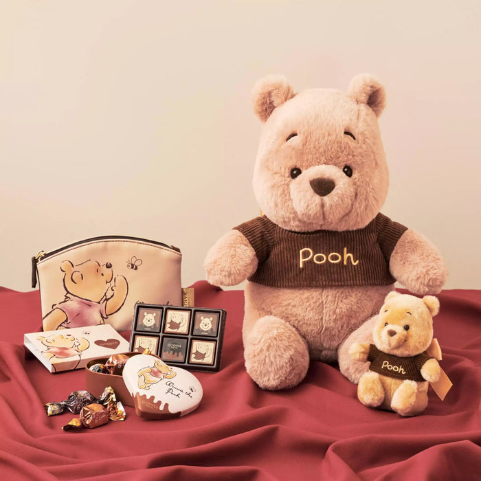 Disney迪士尼｜情人节巧克力系列蝴蝶结丝带噗噗公仔/玩偶｜高さ約34×幅29×奥行き24(cm)