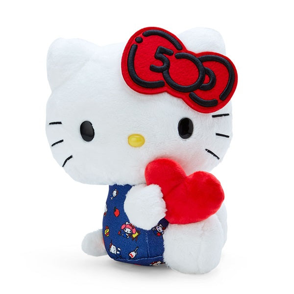 Hello kitty凯蒂猫｜50周年牛仔衣kitty公仔/玩偶｜約20×13×26cm