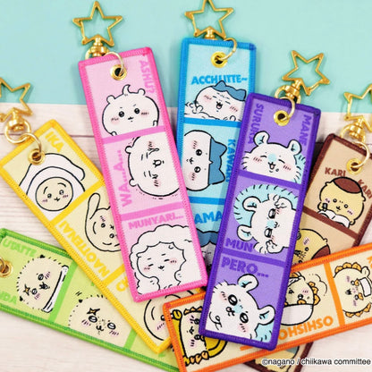 Chiikawa 吉伊卡哇｜镂空五角星扣双面刺绣感包挂/行李箱挂/挂件｜約H150×W36mm