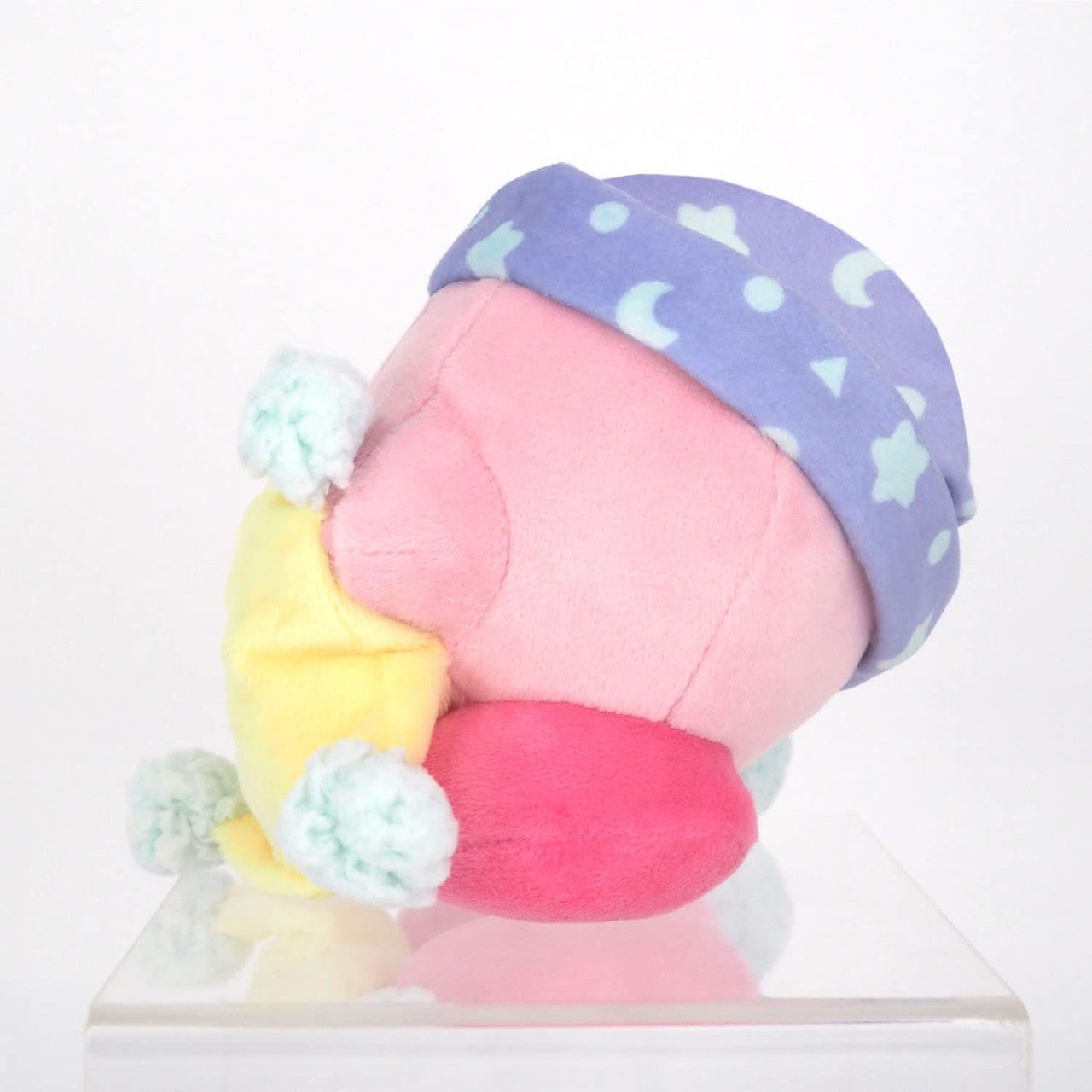 Kirby｜睡帽五角星点点嘴卡比甜梦系列泡澡满头泡泡/毛绒玩偶/小公仔 ｜ 约13 x 13 x 11cm