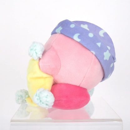 Kirby｜睡帽五角星点点嘴卡比甜梦系列泡澡满头泡泡/毛绒玩偶/小公仔 ｜ 约13 x 13 x 11cm