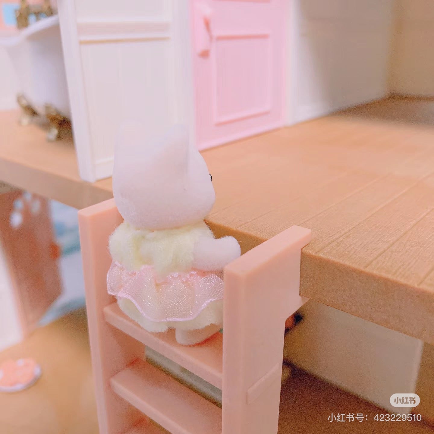 SylvanianFamilies森贝儿家族｜Courtyard Home Gift Set-Floral Cat蓝色度假别墅+丝绸猫套组/玩具/过家家5609