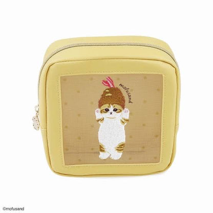 Mofusand｜Square Mesh Pouch｜H150×W150×D60mm approx.