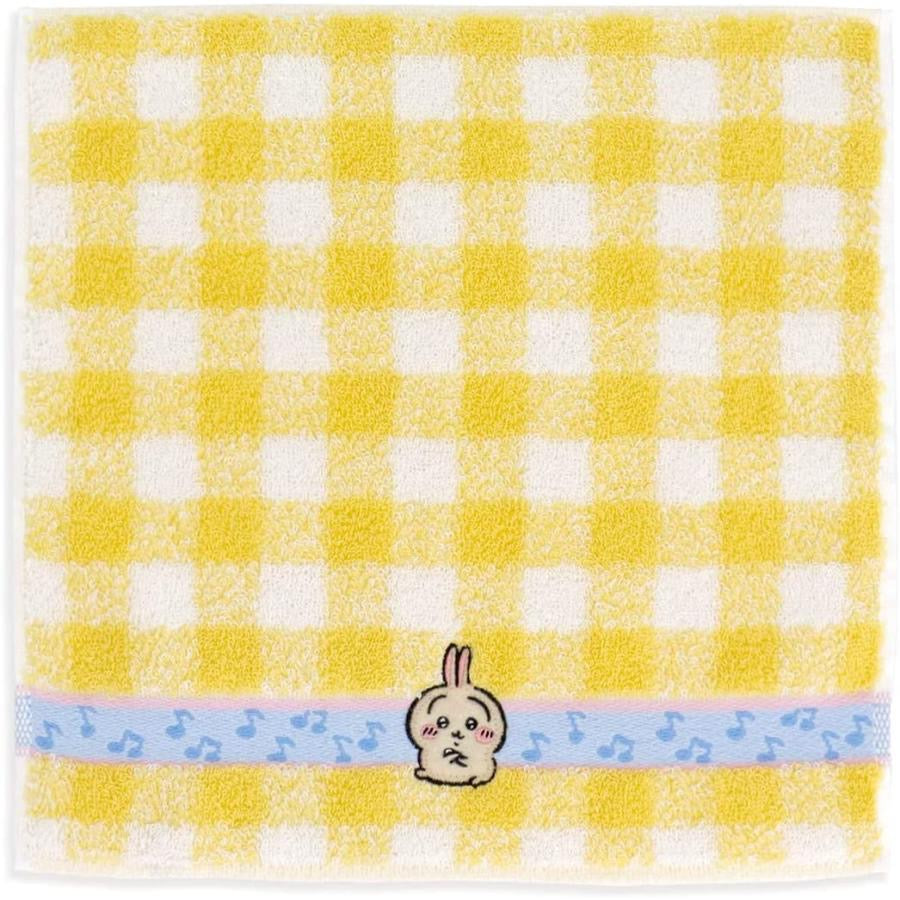 Chiikawa 吉伊卡哇｜角色音符纯棉刺绣小方巾/小毛巾｜約H250×W250mm