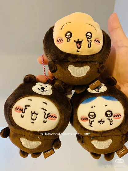 【限购1】Chiikawa 吉伊卡哇｜Nagano Characters Malay bearIs covered Mascot马来熊限定哭唧唧表情毛绒玩偶挂件/包挂｜约H110 x W80 x D50mm