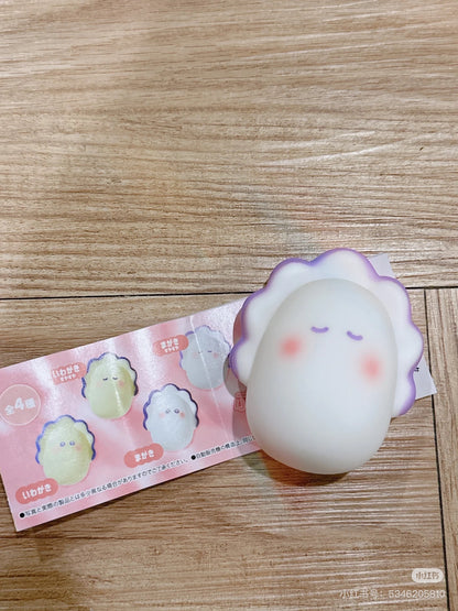 和食屋｜Pukapu Oyster Figure可浮水牡蛎生蚝宝宝软糯捏捏盲盒/全4种｜1枚入