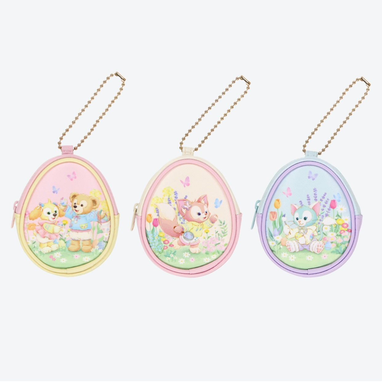 Disney迪士尼｜2024东迪春日复活节限定零钱包3只组/正反不同图案｜約幅8×奥行3×高さ10cm