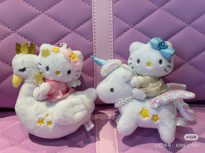 HelloKitty｜Premium Series Swan Mascot Holder /Plush Keychain｜H115 x W100 x D50mm approx.