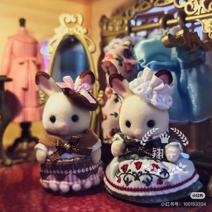 SylvanianFamilies｜CHOCOLATE RABBIT HOME EMBROIDERY Calico Critters Epoch