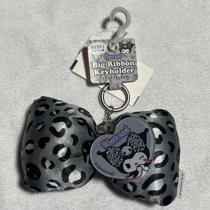 Sanrio｜Gal Art Big Ribbon  leopard print Keychain/Keyring｜H95 x W105 x D30mm